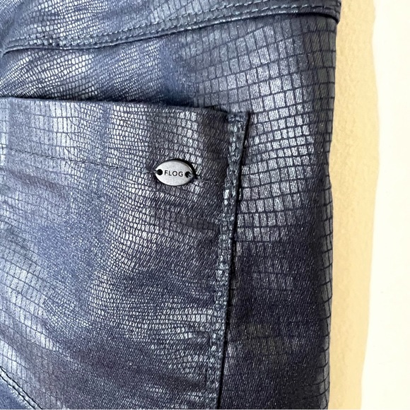 Bevy Flog  Shely Pants in Navy Snake Sz 25 - Picture 4 of 12